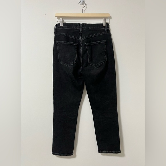 Agolde Riley High Rise Crop Black Jeans Panoramic - Picture 5 of 14